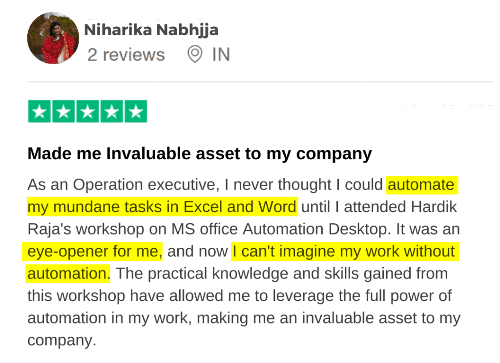 Niharika Nabhjja SkillNation Testimonial