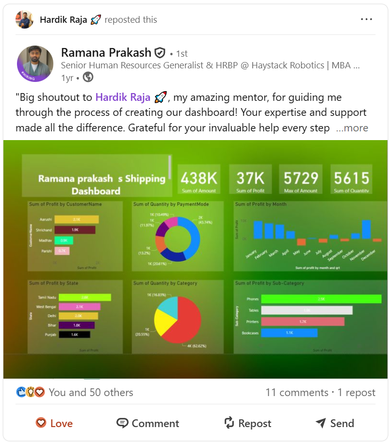 Chirag testimonial